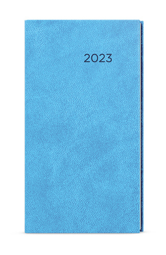 Týždenný diár Jakub 2023 Vivella s ražbou vreckový, svetlomodrá Veľryba, 75 x 150 mm