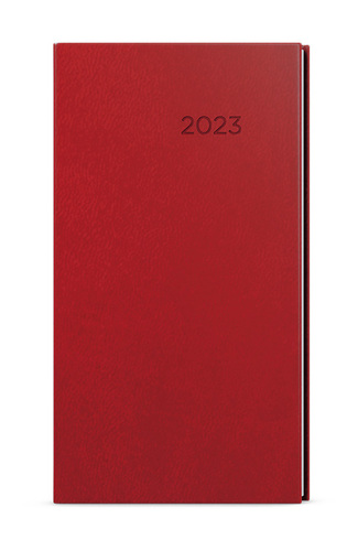 Týždenný diár Jakub 2023 Vivella vreckový, bordó, 75 x 150 mm