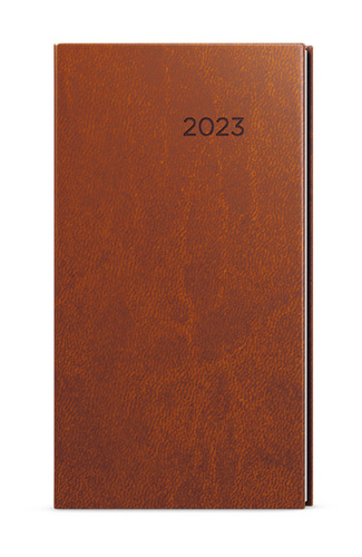 Týždenný diár Jakub 2023 Vivella vreckový, hnedá, 75 x 150 mm