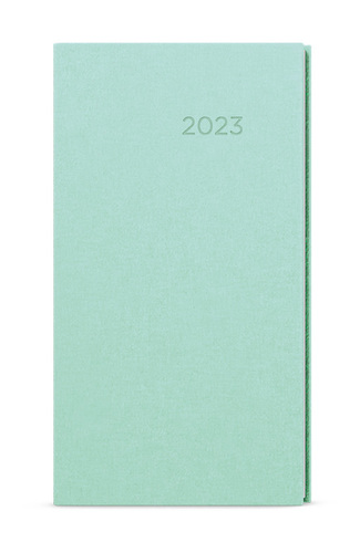 Týždenný diár Jakub 2023 Vivella vreckový, mätová, 75 x 150 mm