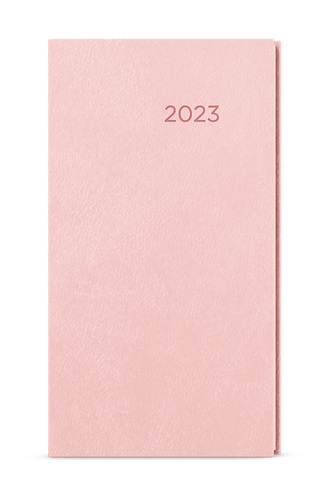 Týždenný diár Jakub 2023 Vivella vreckový, pastelová ružová, 75 x 150 mm