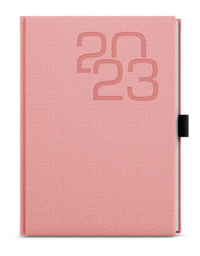 Týždenný diár Oskar 2023 Fabric A5 ružová, 143 x 205 mm