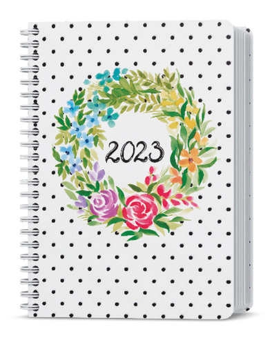 Týždenný diár Oskar 2023 Lamino Twin wire Bodky, 143 x 205 mm