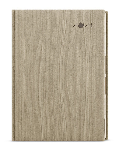 Týždenný diár Oskar 2023 Wood A5 svetlohnedá, 143 x 205 mm