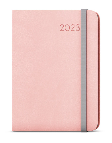 Týždenný diár Zoro 2023 flexi A5 pastelová ružová, 143 x 205 mm