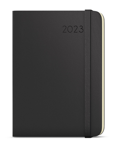 Týždenný diár Zoro 2023 Hemingway A5 čierna, 143 x 205 mm