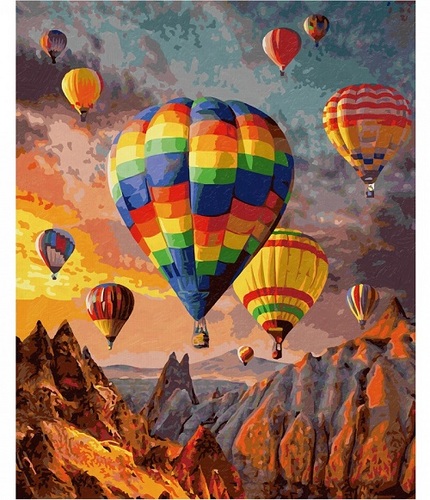 Maľovanie podľa čísel Teplovzdušné balóny (40x50 cm) Schipper