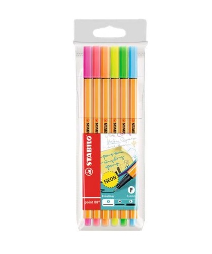 Liner Stabilo point 88 Neon 6 ks
