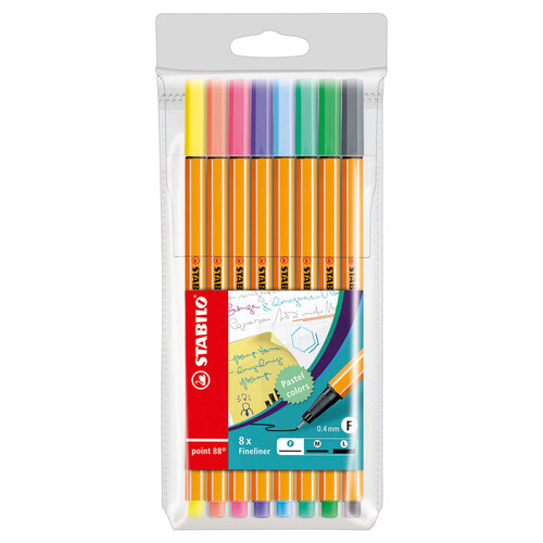 Liner Stabilo point 88 pastelové farby 8 ks