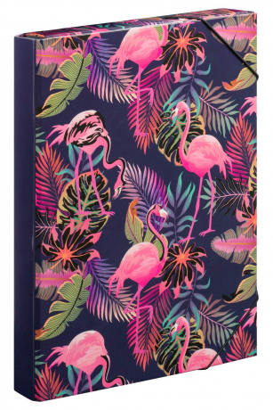 Kniha Baagl Dosky na Školské zošity A4 Jumbo Plameniaci Baagl