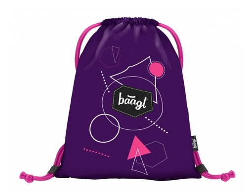 Kniha Baagl Vrecko na obuv Grafik fialový Baagl
