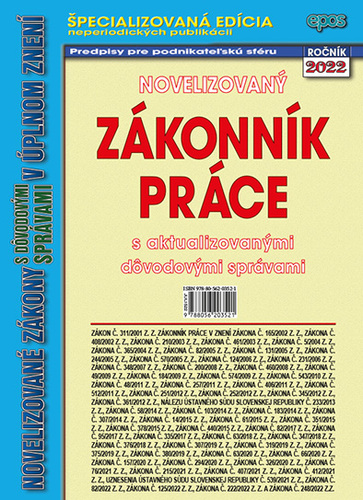 Novelizovaný zákonník práce 15/2022