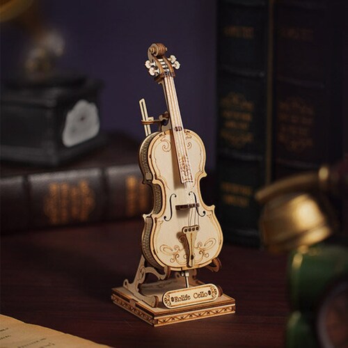 Drevené 3D Puzzle - Violončelo