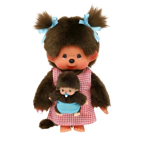 Mončiči mama s bábätkom v modrom 20cm