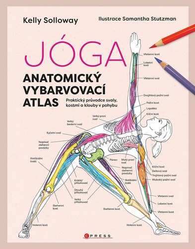 Kniha Jóga - anatomický vybarvovací atlas