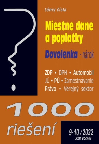 Kniha 1000 riešení 9-10/2022 – Miestne dane a poplatky