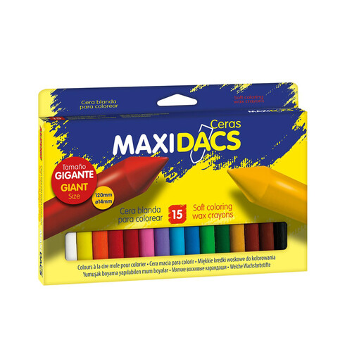 Alpino Balenie 15 voskoviek MaxiDacs v rôznych farbách