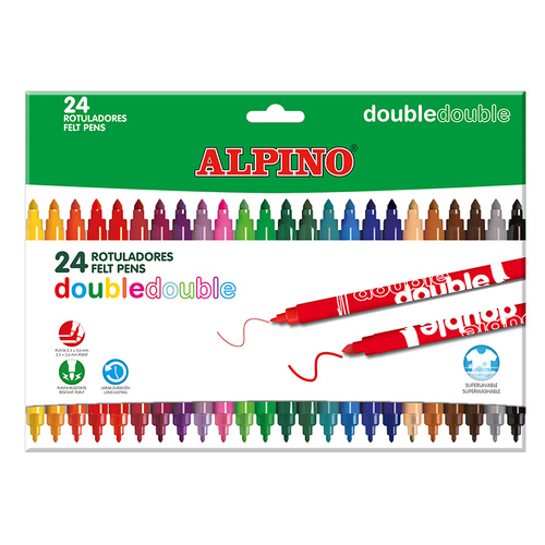 Alpino Alpino Balenie 20+4 farebných fixiek Double Double