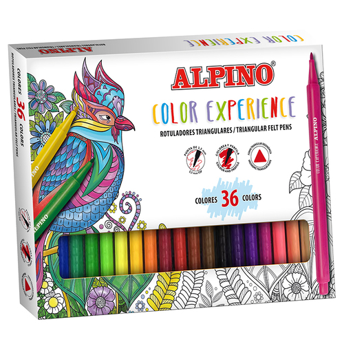 Alpino Alpino Balenie 36 ks trojuholníkových fixiek Color Experience