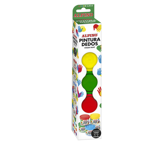 Alpino Balenie 5 fliaš prstových farieb 40 ml