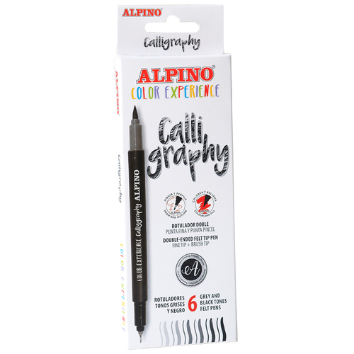 Alpino Alpino Balenie 6 fixiek s dvojitým koncom Color Experience Calligraphy