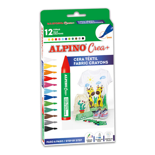Alpino Alpino Crea Box textilných voskoviek 12 ks