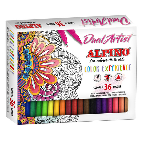Alpino Darčekové balenie 36 ks fixiek Color Experience