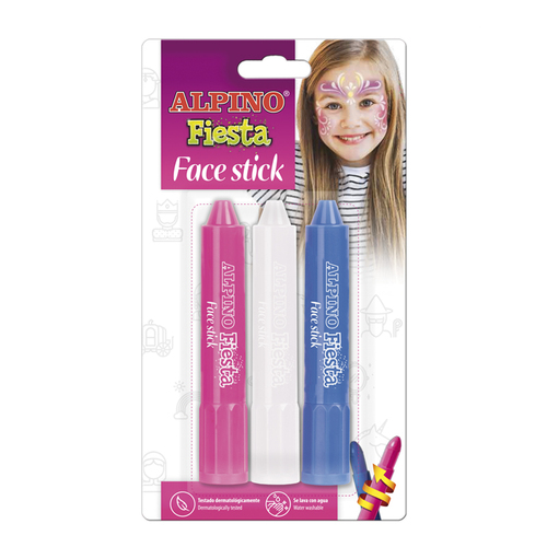 Alpino Alpino farebné ceruzky na tvár pre dievčatá 3 ks