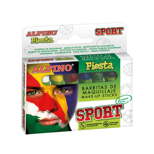 Alpino Alpino farebné ceruzky na tvár šport 6 ks