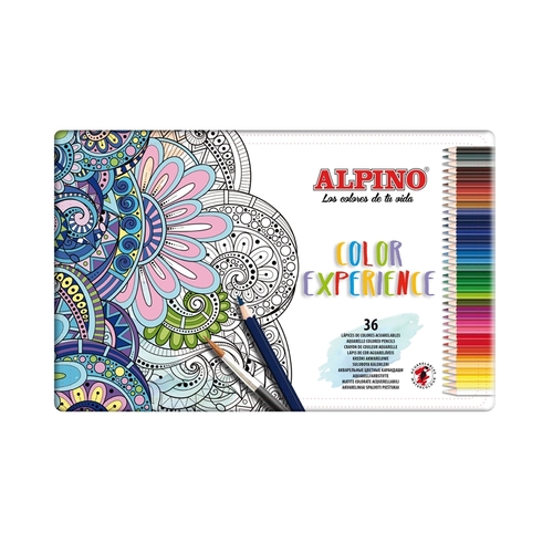 Alpino Alpino Kovová škatuľka 36 farebných ceruziek Premium Color Experience