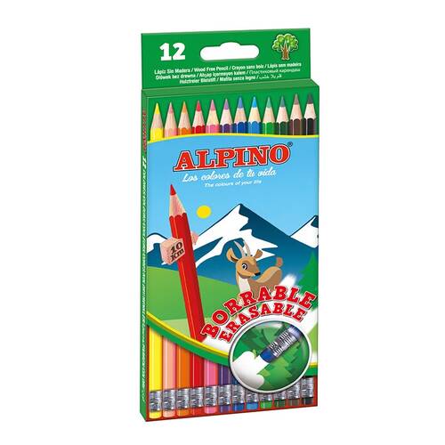 Alpino Alpino Krabica 12 mazacích farebných ceruziek