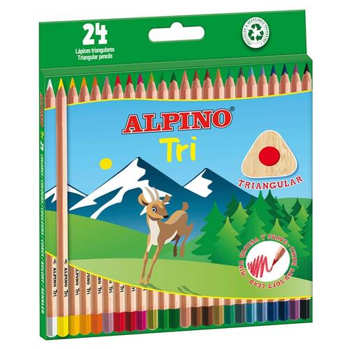 Alpino Krabica 24 trojhranných ceruziek Alpino Tri