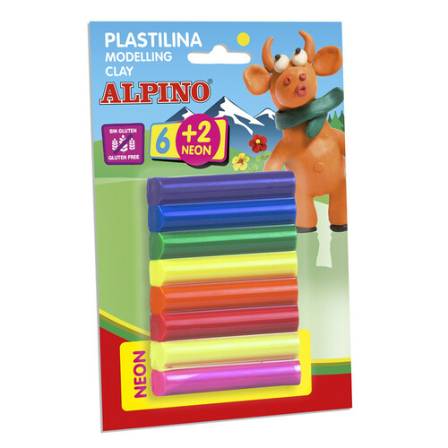 Alpino Alpino modelovacia hmota 6 + 2 tyčinky/12 g