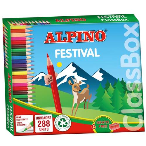 Alpino Alpino Veľké balenie farebných ceruziek Festival 288 ks