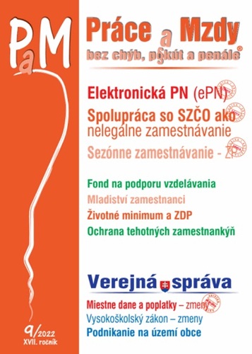 Kniha Práce a Mzdy, bez chýb, pokút a penále 9/2022