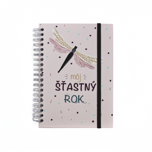 Nedátovaný krúžkový diár - Môj šťastný rok Botanical