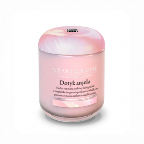 Stredná sviečka Heart & Home Dotyk anjela, 115g