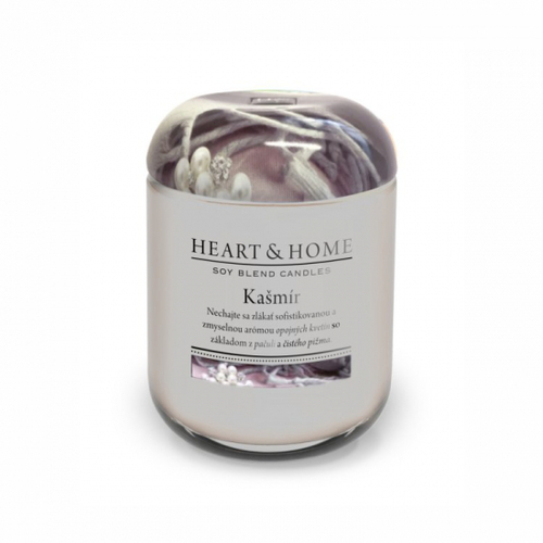 Stredná sviečka Heart & Home Kašmír, 115g