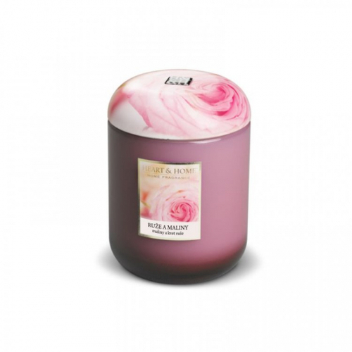 Stredná sviečka Heart & Home Ruže a maliny, 115g
