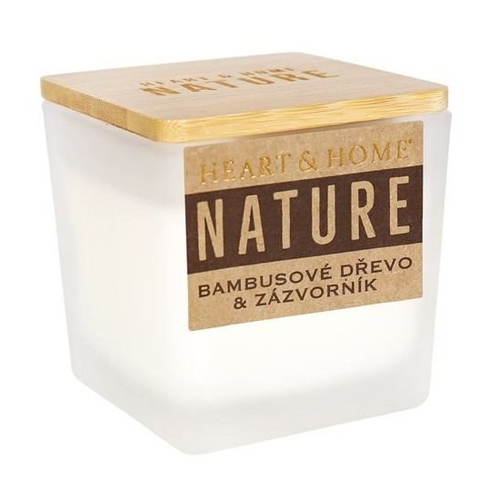Sviečka NATURE Bambusové drevo & zázvorník, 80g
