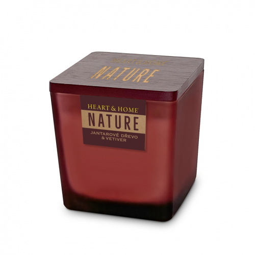 Sviečka NATURE Jantarové drevo & vetiver, 210g