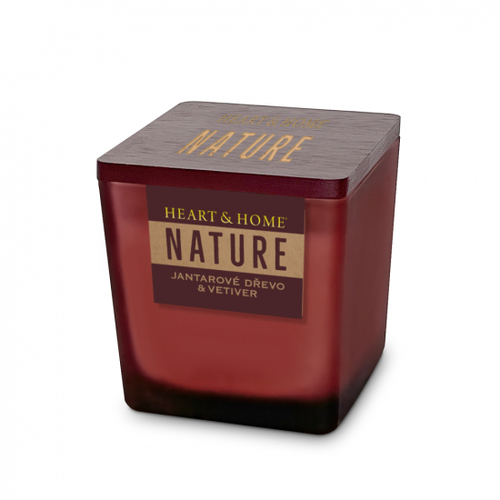 Sviečka NATURE Jantarové drevo & vetiver, 90g