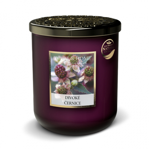 Veľká sviečka Heart & Home Divoké černice, 320g
