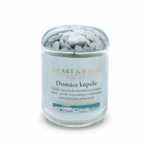 Veľká sviečka Heart & Home Domáce kúpele, 340g