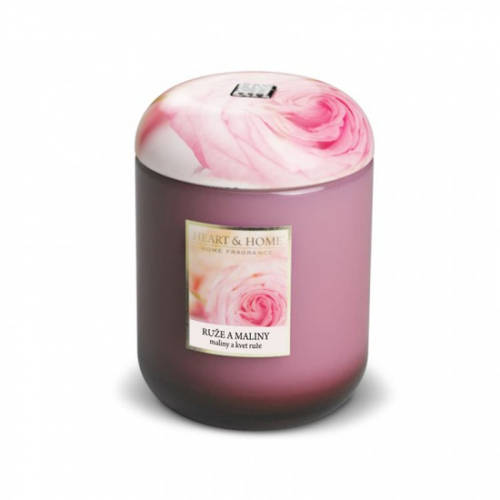 Veľká sviečka Heart & Home Ruže a maliny, 340g