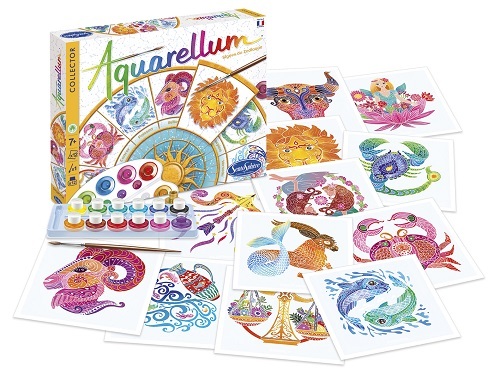 Kniha SentoSphére Aquarellum Collector Zodiac znamenia zverokruhu