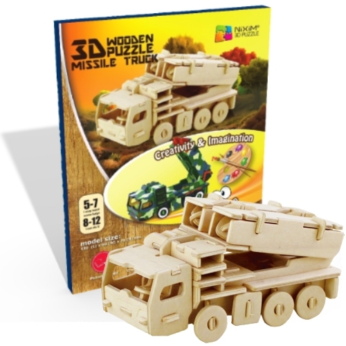 Drevené 3D Puzzle Raketonosič