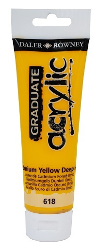 Daler-Rowney D&R Graduate akrylová farba Cadmium Yellow Deep 120 ml