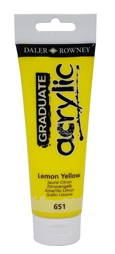 D&R Graduate akrylová farba Lemon Yellow 120 ml