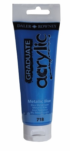 D&R Graduate akrylová farba Metallic Blue 120 ml